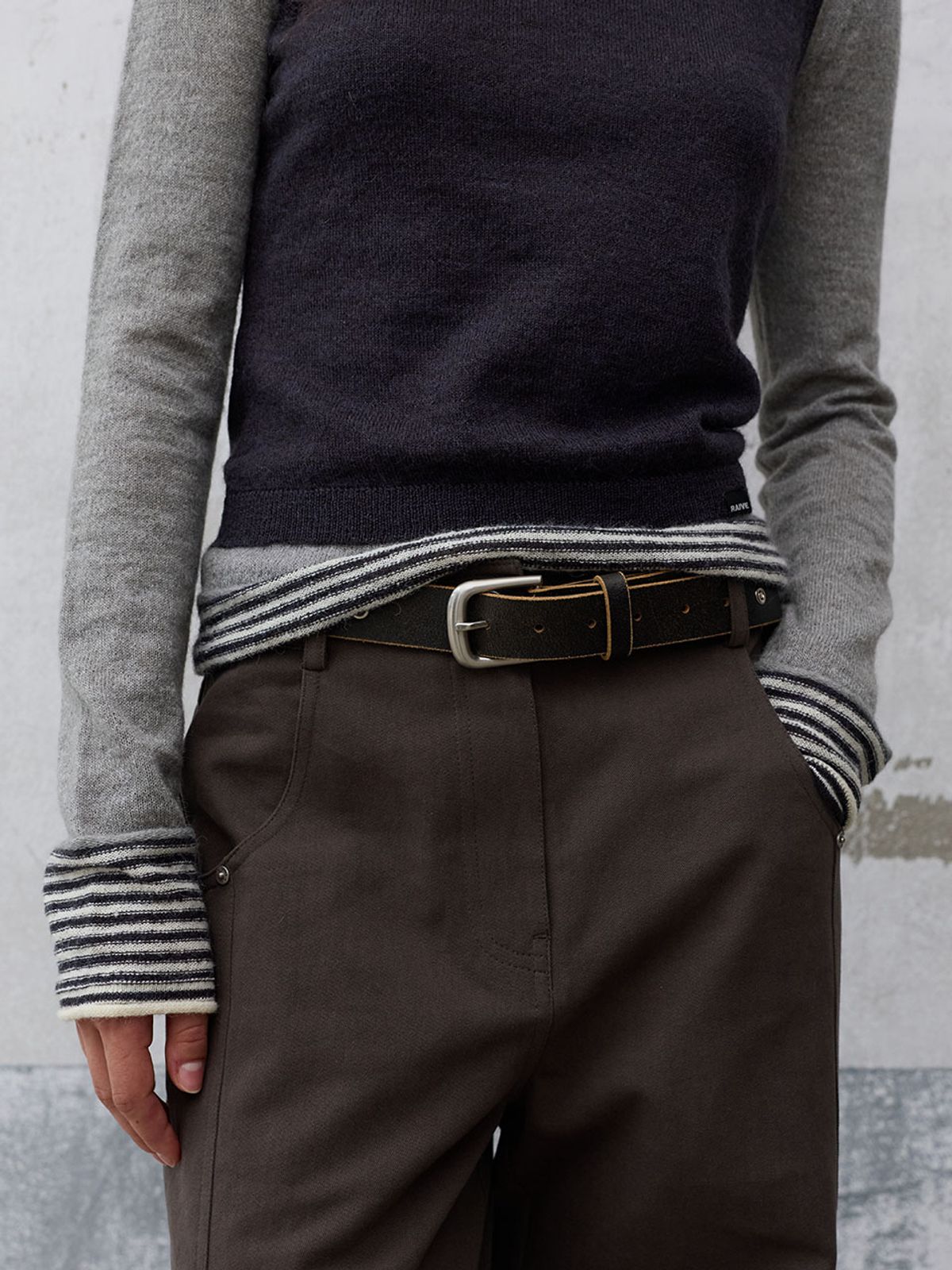 레이브(RAIVE) Vintage Mood Leather Belt VX6AT941_2color