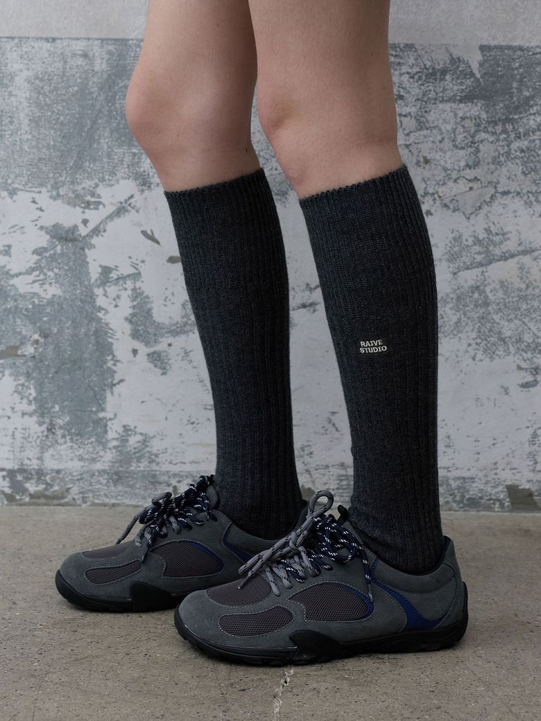 Ribbed Wool Long Socks VX6AK944_3color