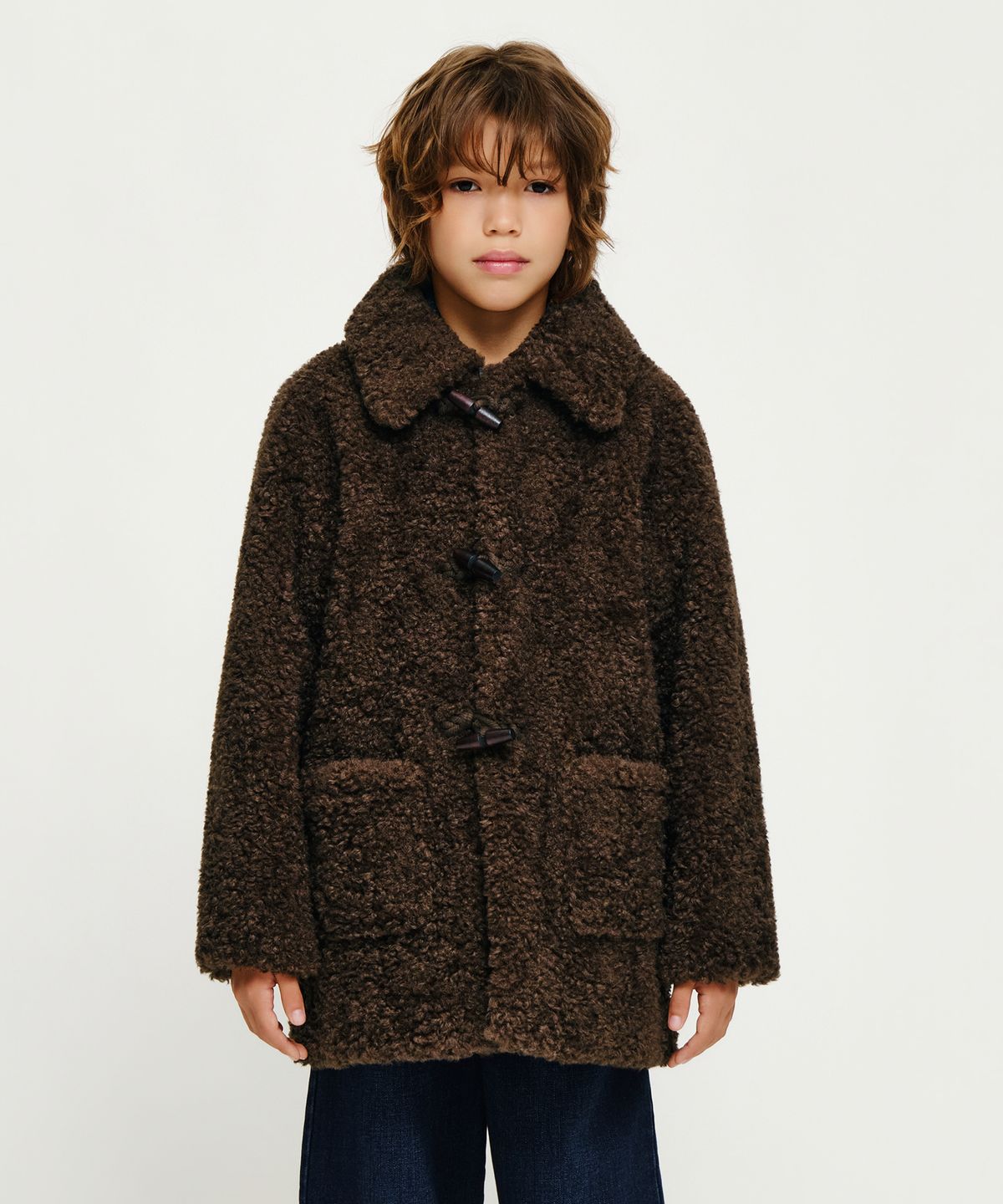 마리떼 키즈(MARITHÉ KIDS) KIDS BOUCLE COAT brown
