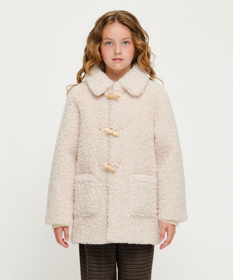 KIDS BOUCLE COAT ivory