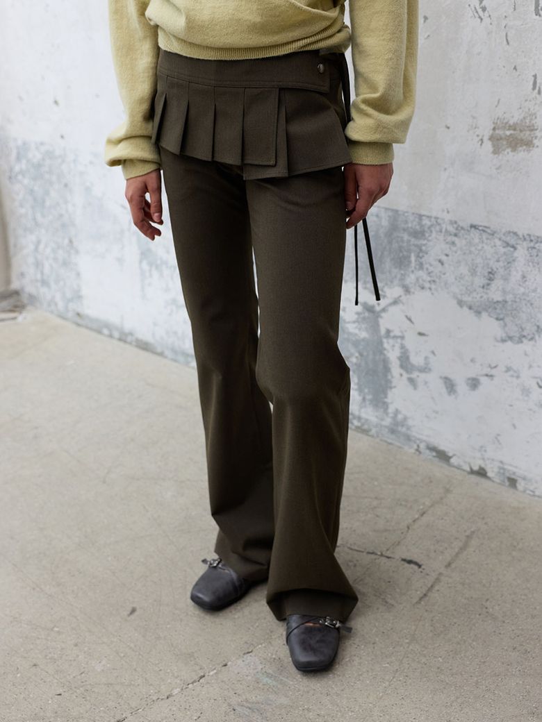 Pleated Skirt-Layered Pants VW6AL994_2color