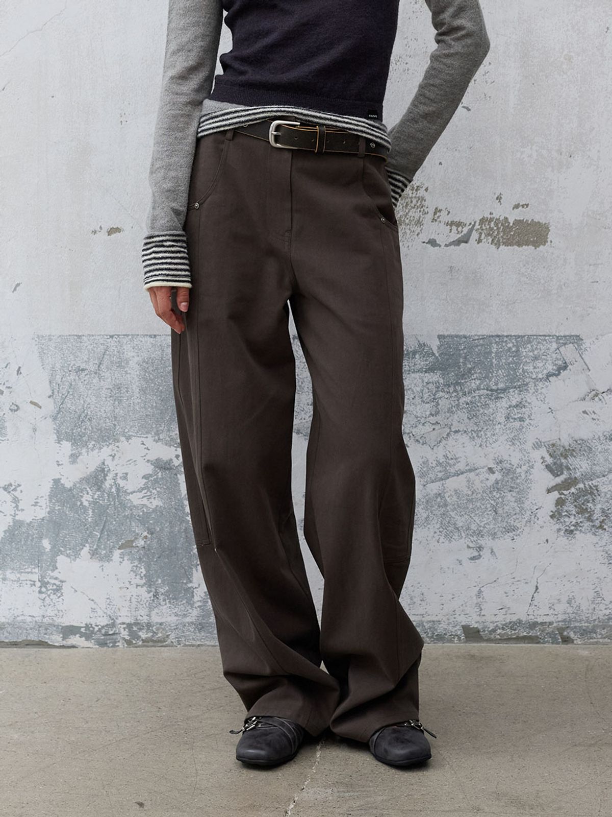 레이브(RAIVE) Barrel Cotton Pants VW6AL992_2color