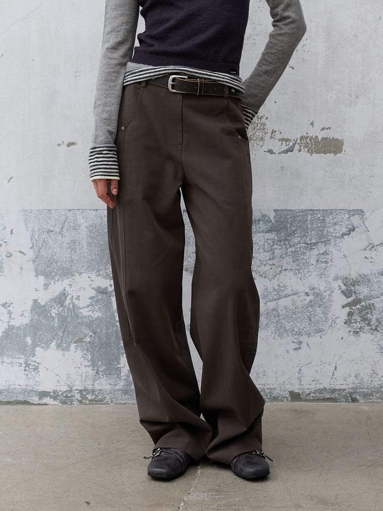 Barrel Cotton Pants VW6AL992_2color