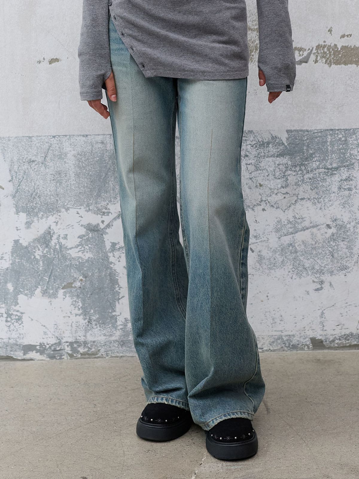 레이브(RAIVE) Tin Washing Semi Bootcut Denim VJ6AL935_2color