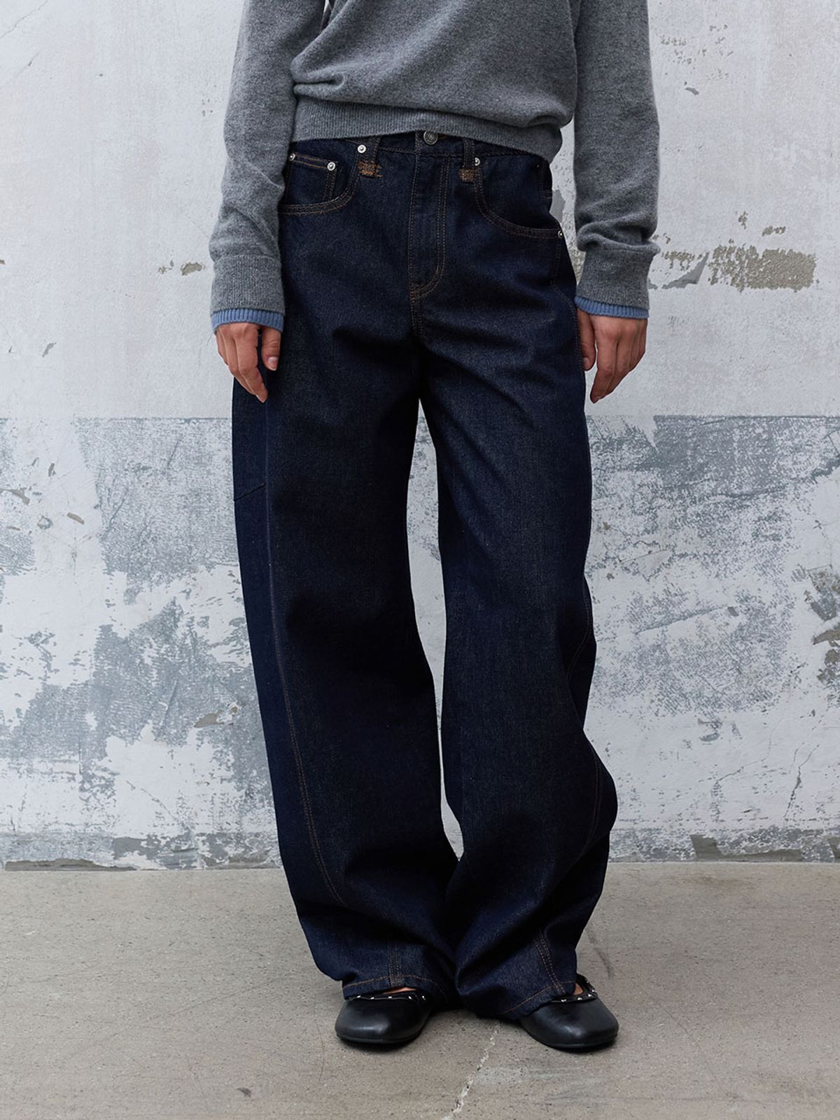 레이브(RAIVE) Curved NonFade Denim Pants VJ6AL930_2color