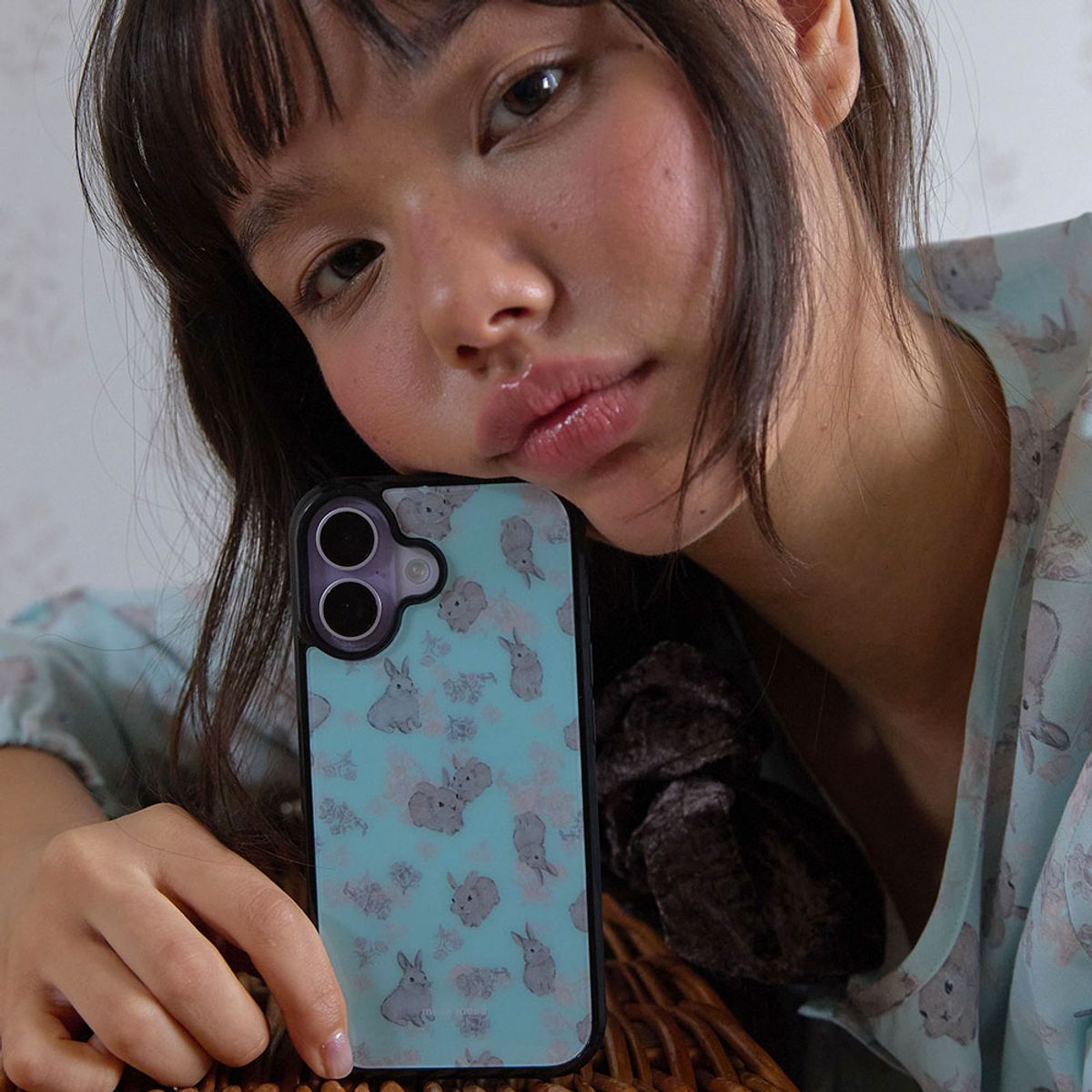 뮤즈무드(MUSEMOOD) mint mini bunnies (bumper) 휴대폰케이스