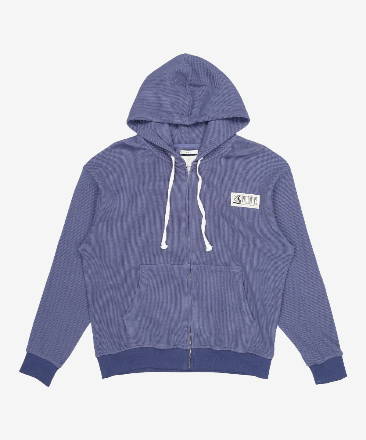 이티씨이(ETCE) PROTOTYPE WAFFLE HOOD ZIP UP (BLUE) M