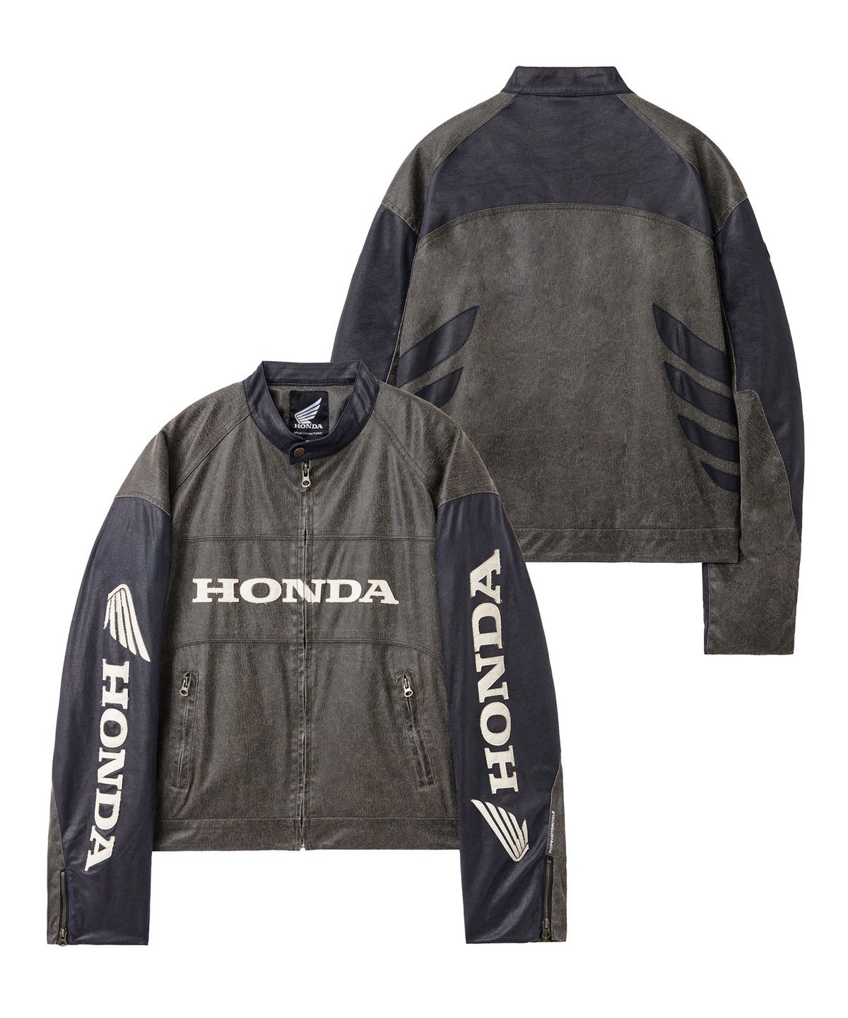 핍스 모터사이클(PHYPS MOTORCYCLE) Wing Racing Leather Jacket Brown