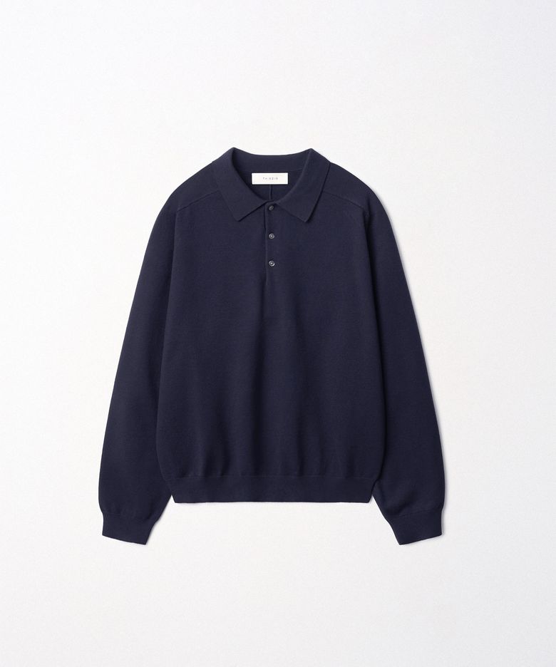 Signature Collar Knit_Navy