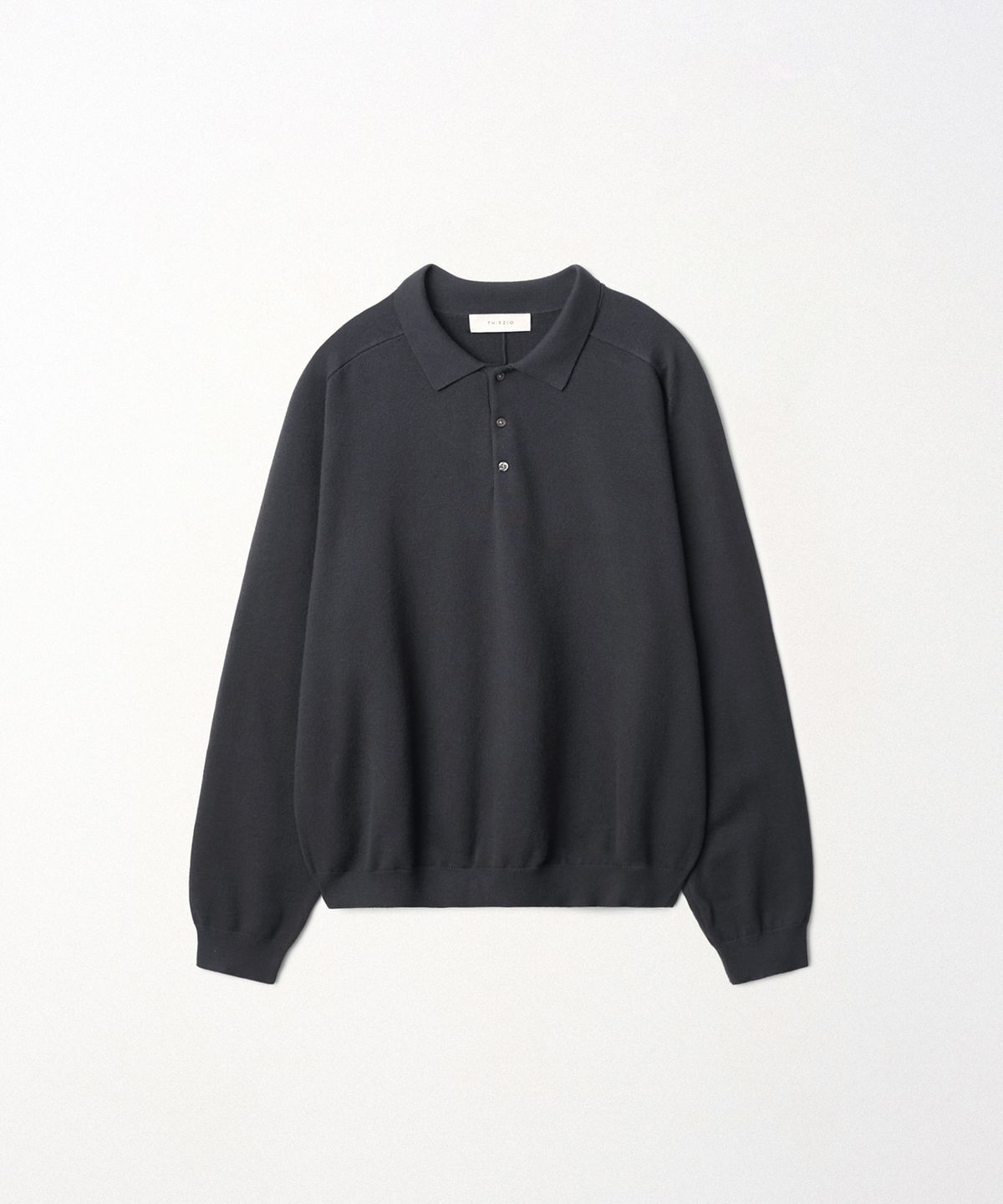 이지오(EZIO) Signature Collar Knit_Charcoal
