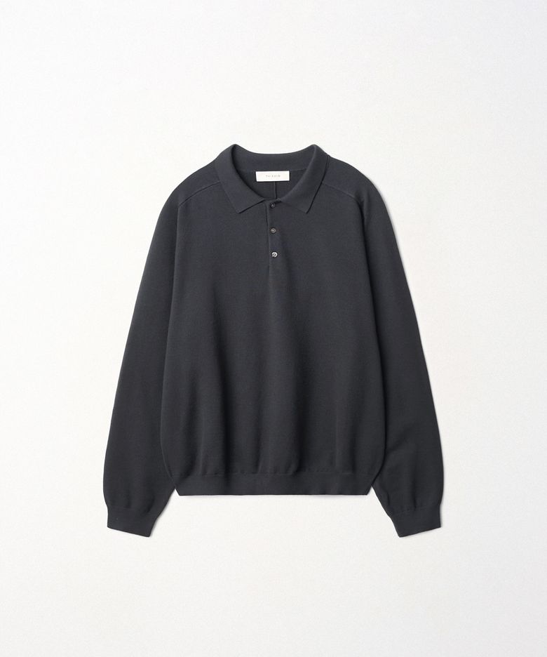 Signature Collar Knit_Charcoal