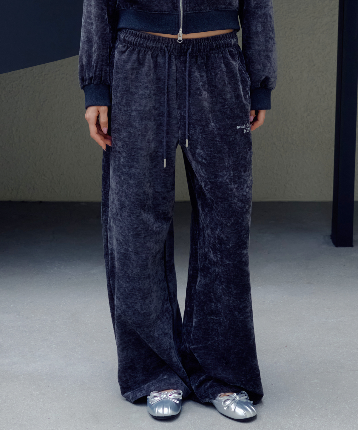 아크메드라비(ACME DE LA VIE) WOMAN VELOUR WIDE PANTS