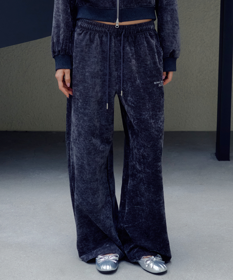 WOMAN VELOUR WIDE PANTS