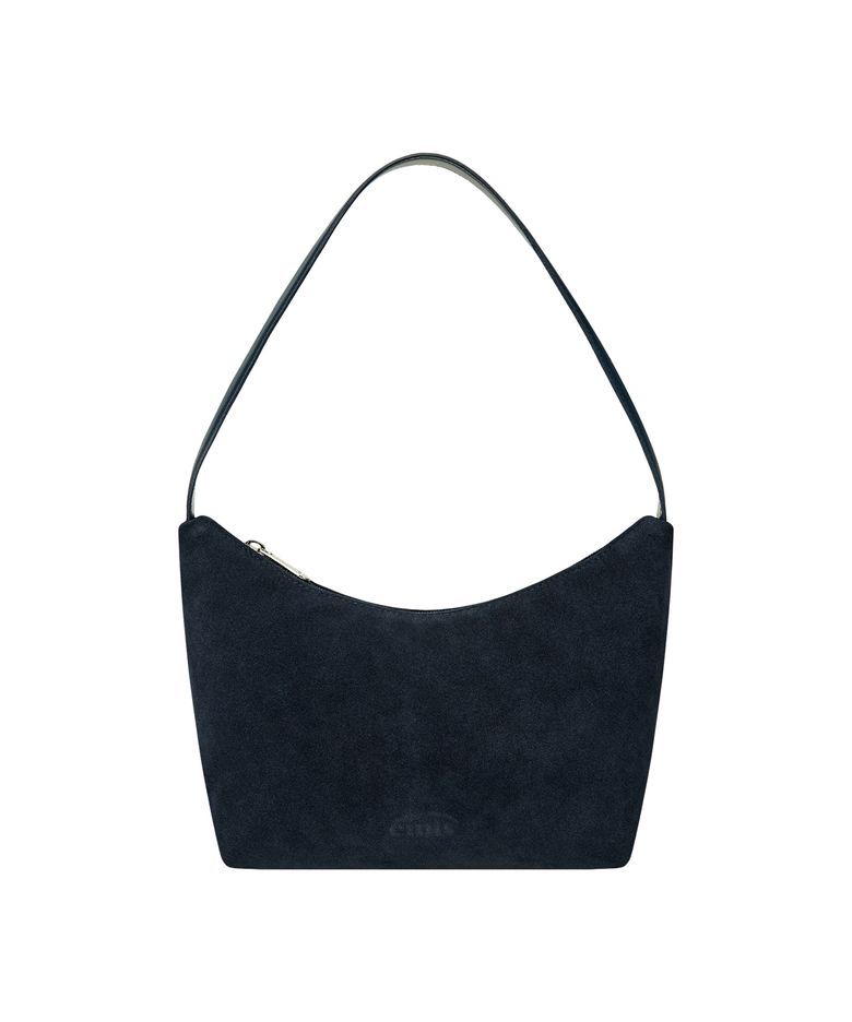 SUEDE HOBO BAG-NAVY