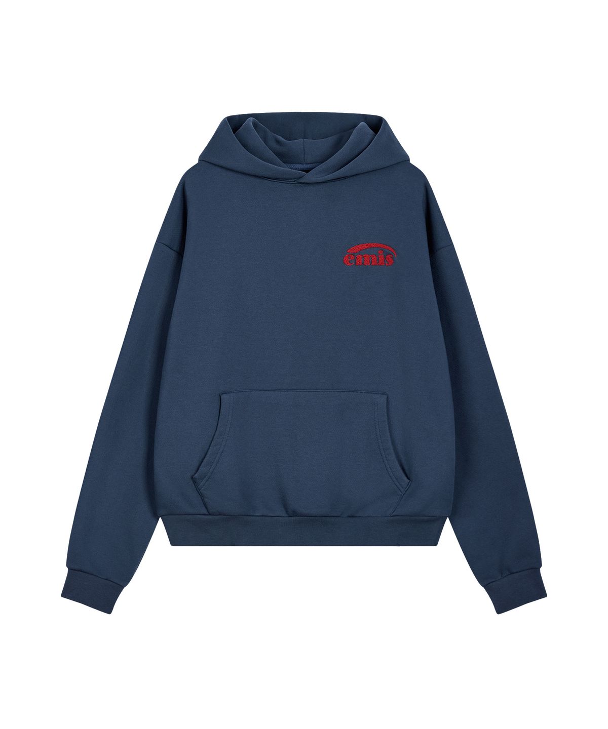 이미스(EMIS) BOUCLE LOGO HOODIE-NAVY