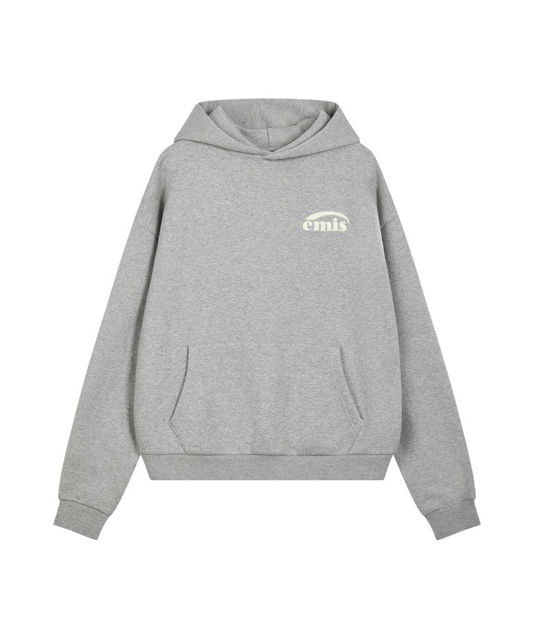 BOUCLE LOGO HOODIE-MELANGE GRAY
