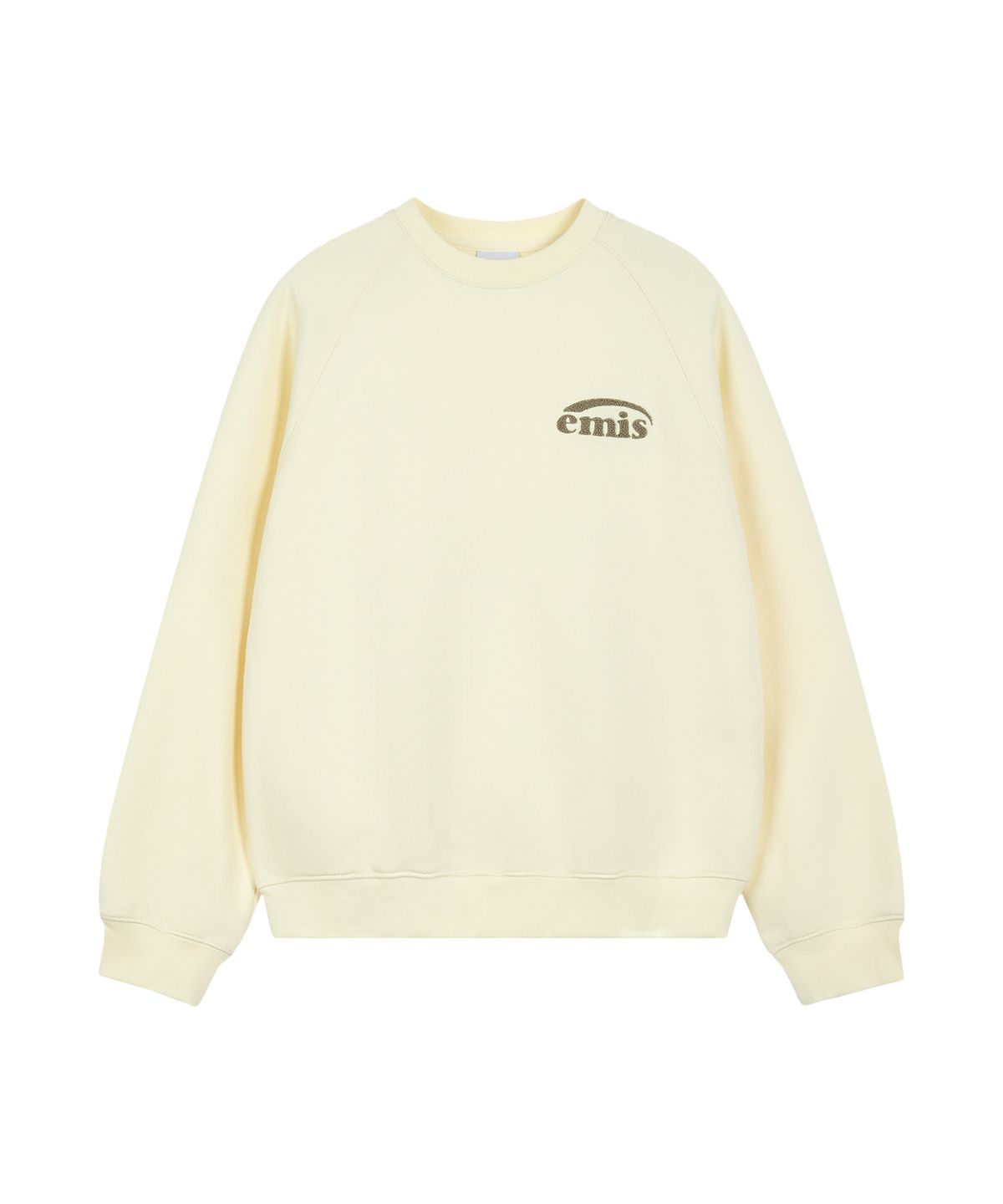 이미스(EMIS) BOUCLE LOGO RAGLAN SWEATSHIRT-CREAM