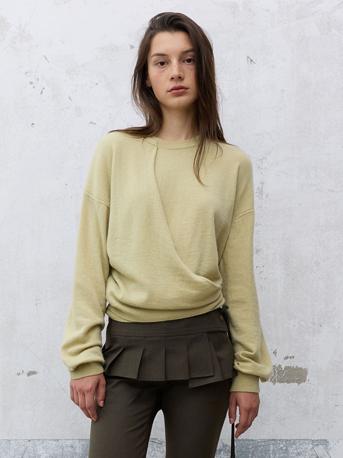 레이브(RAIVE) Cashmere Blended Wrap Knit VK6AP976_2color