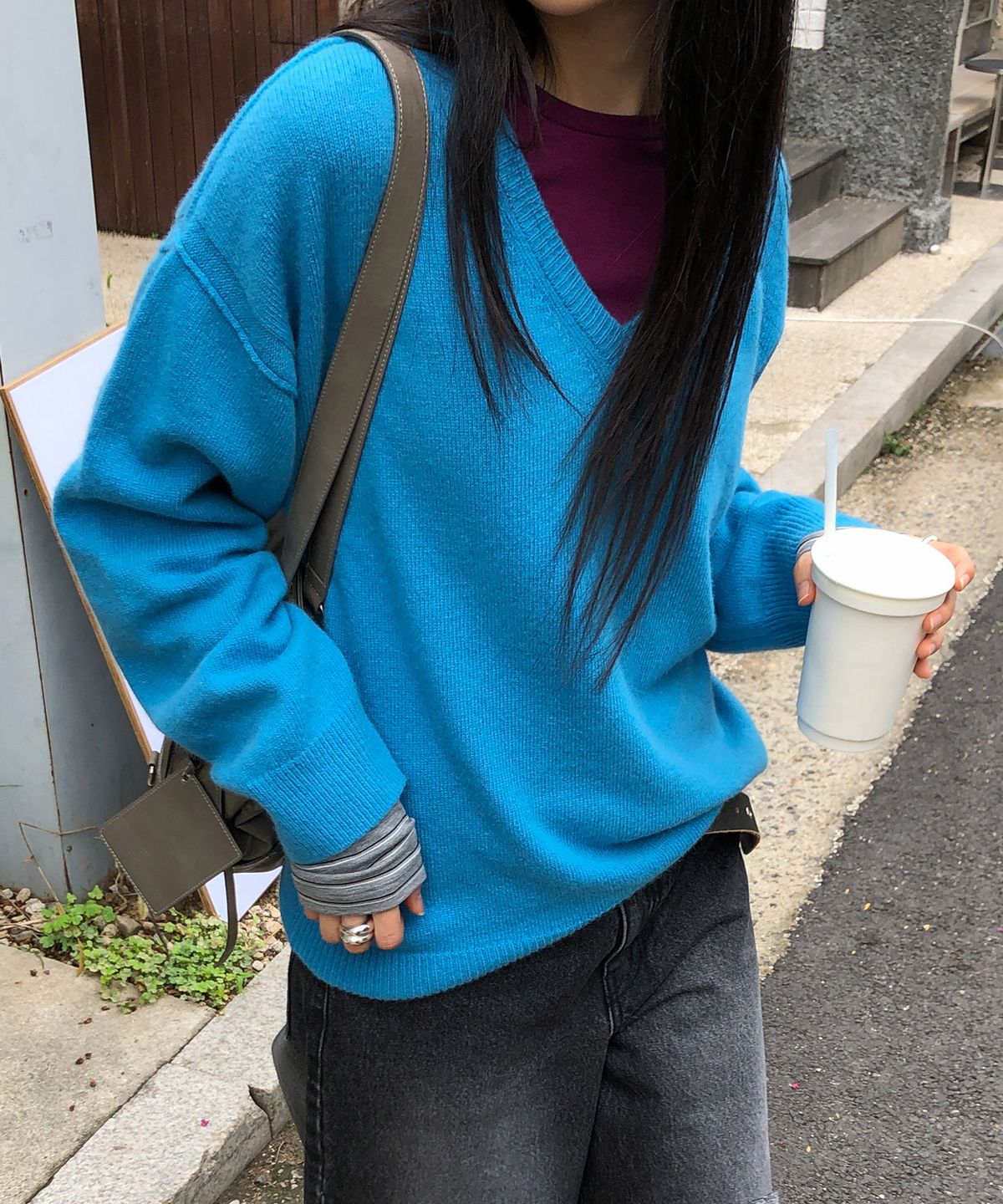 레이브(RAIVE) Cashmere Wool V neck Knit VK6AP971_6color