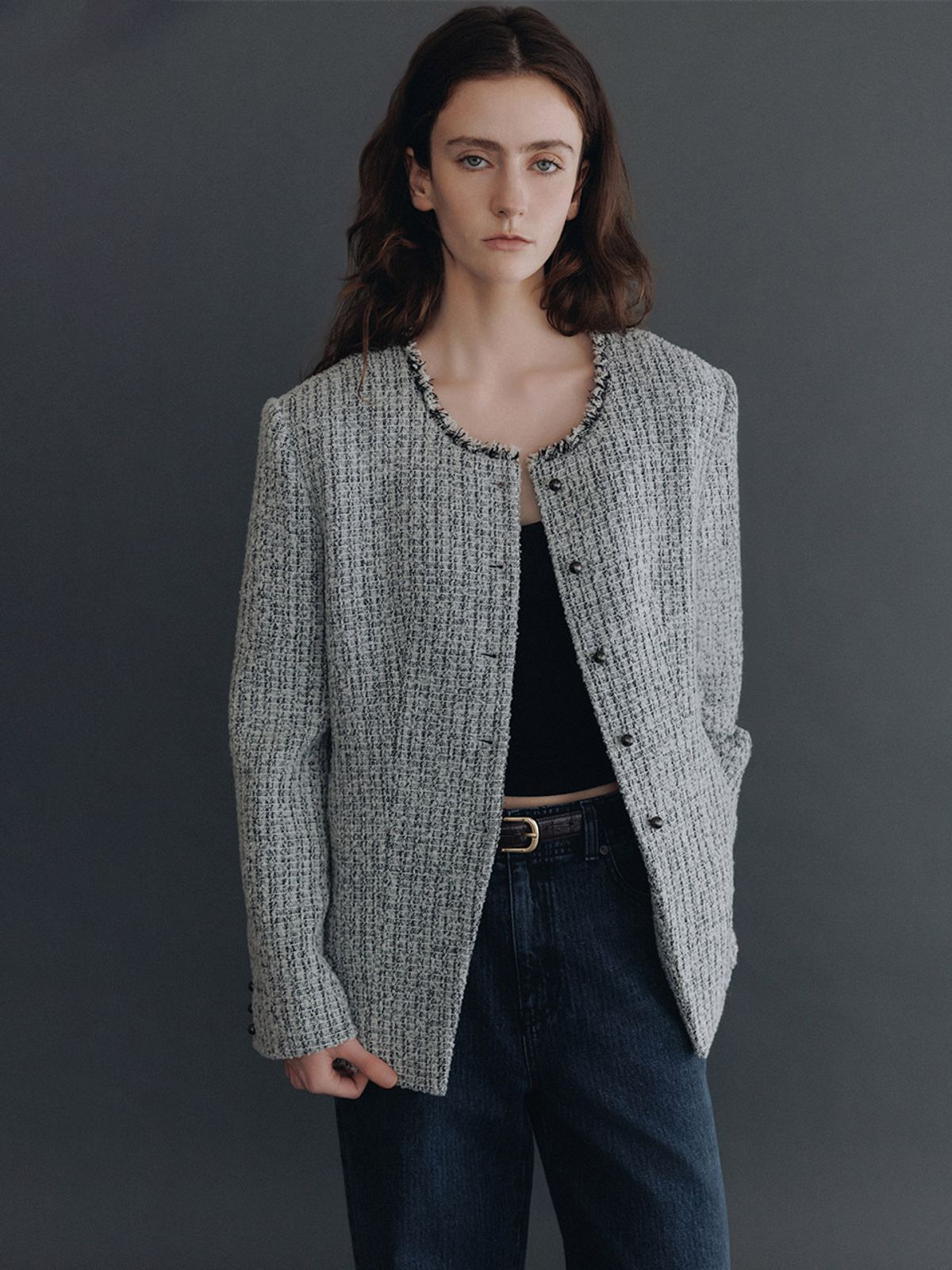 루에브르(LOEUVRE) Multi Color Tweed Jacket SW6AJ879-BQ