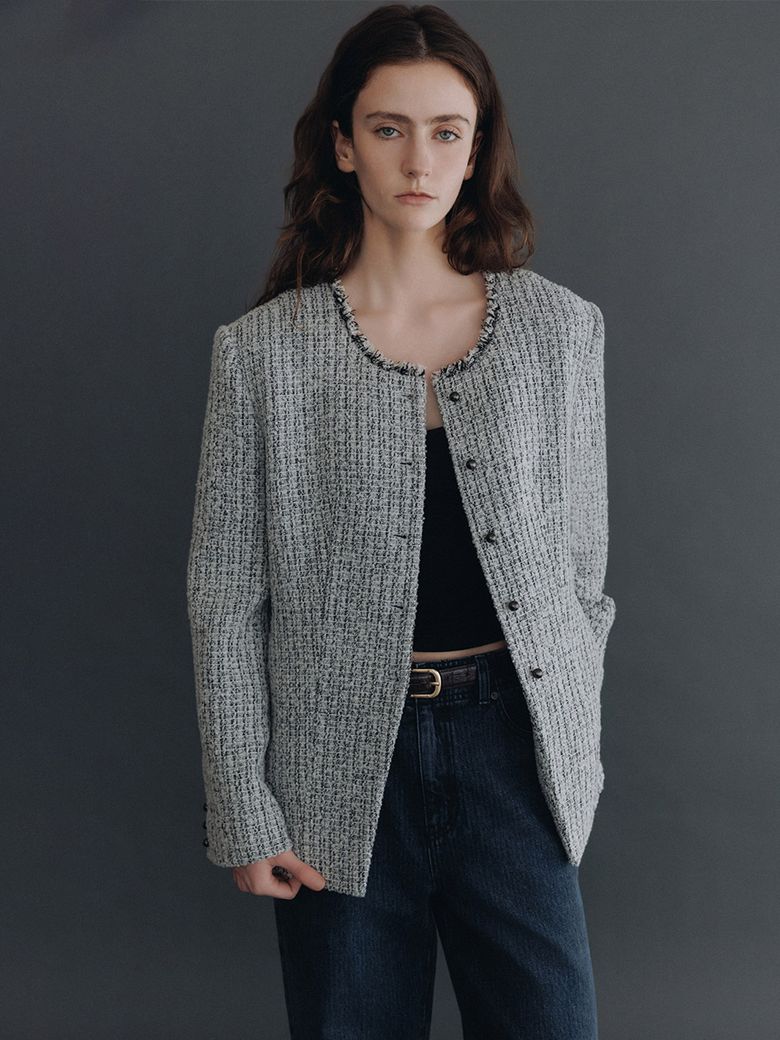 Multi Color Tweed Jacket SW6AJ879-BQ
