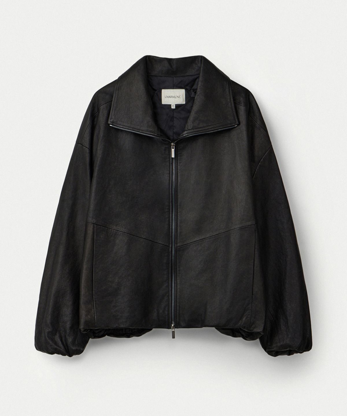 우마뭉(UMARMUNG) Italian vegetable lambskin blouson_Earthy Black