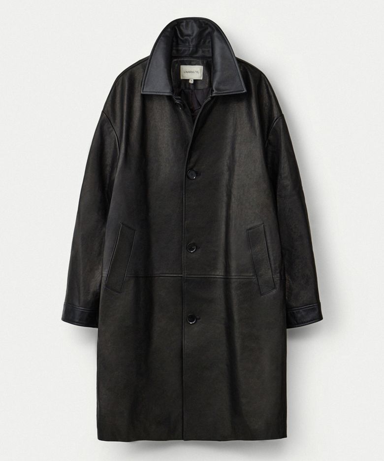 Italian vegetable lambskin half coat_Earthy black