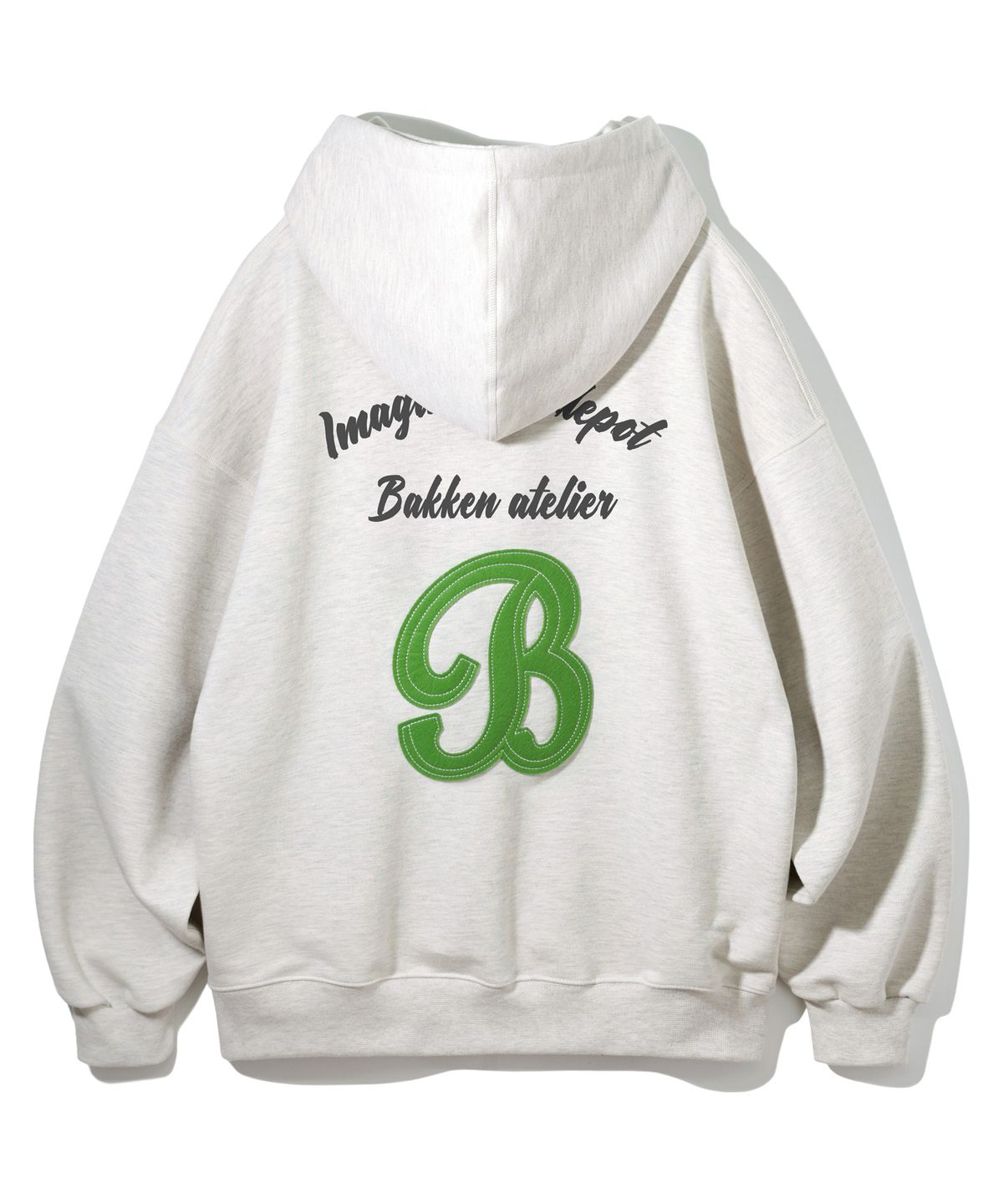 바켄(BAKKEN) [우먼] B SYMBOL 아플리케 후디 BK6989 (3COLOR)