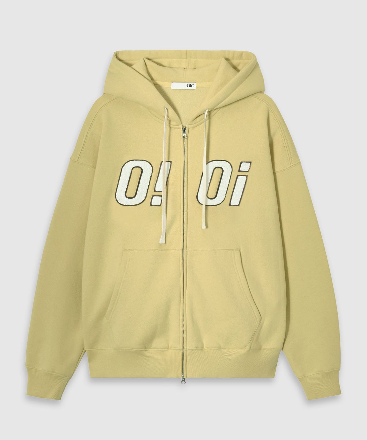 오아이오아이 컬렉션(OIOI COLLECTION) 빅로고 스웻 후드집업 [YELLOW]