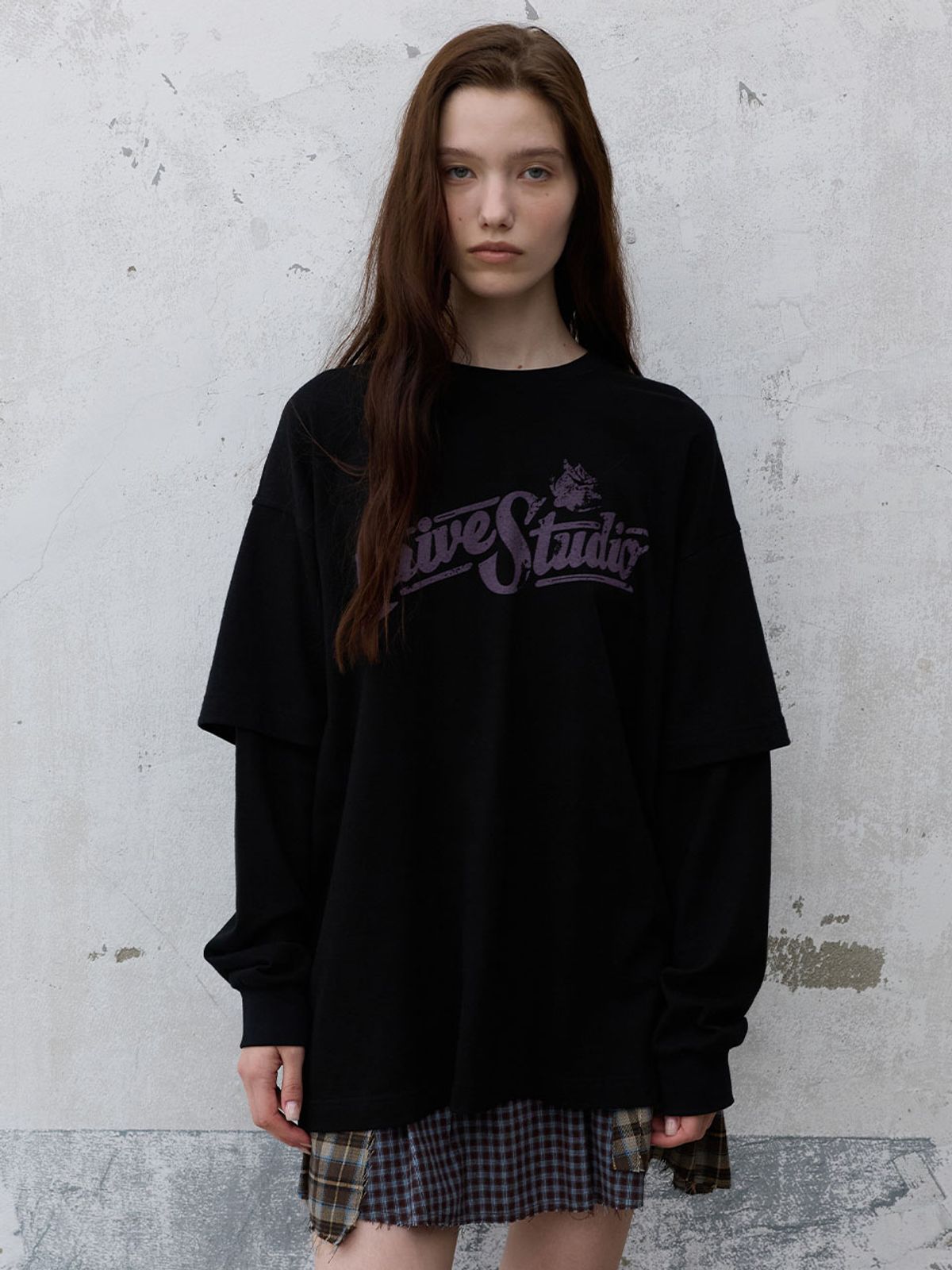 레이브(RAIVE) Double Sleeve Layered T-shirts VW6AE862_2color