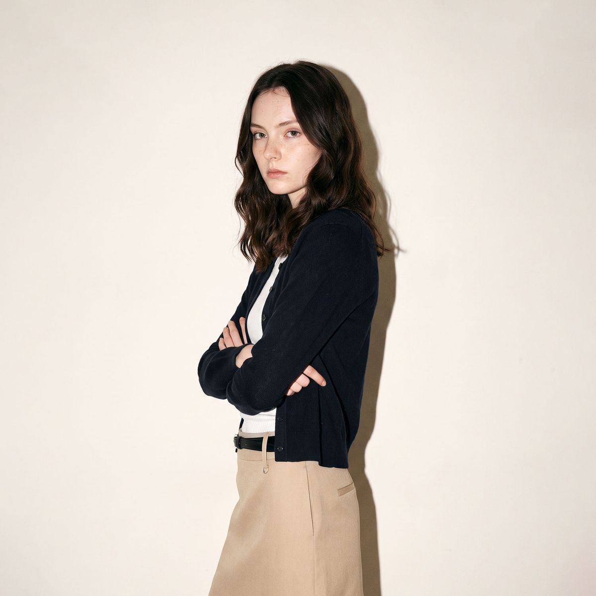 마틴골프(MARTINE GOLF) Adele Classic V-Neck Cardigan_BLACK