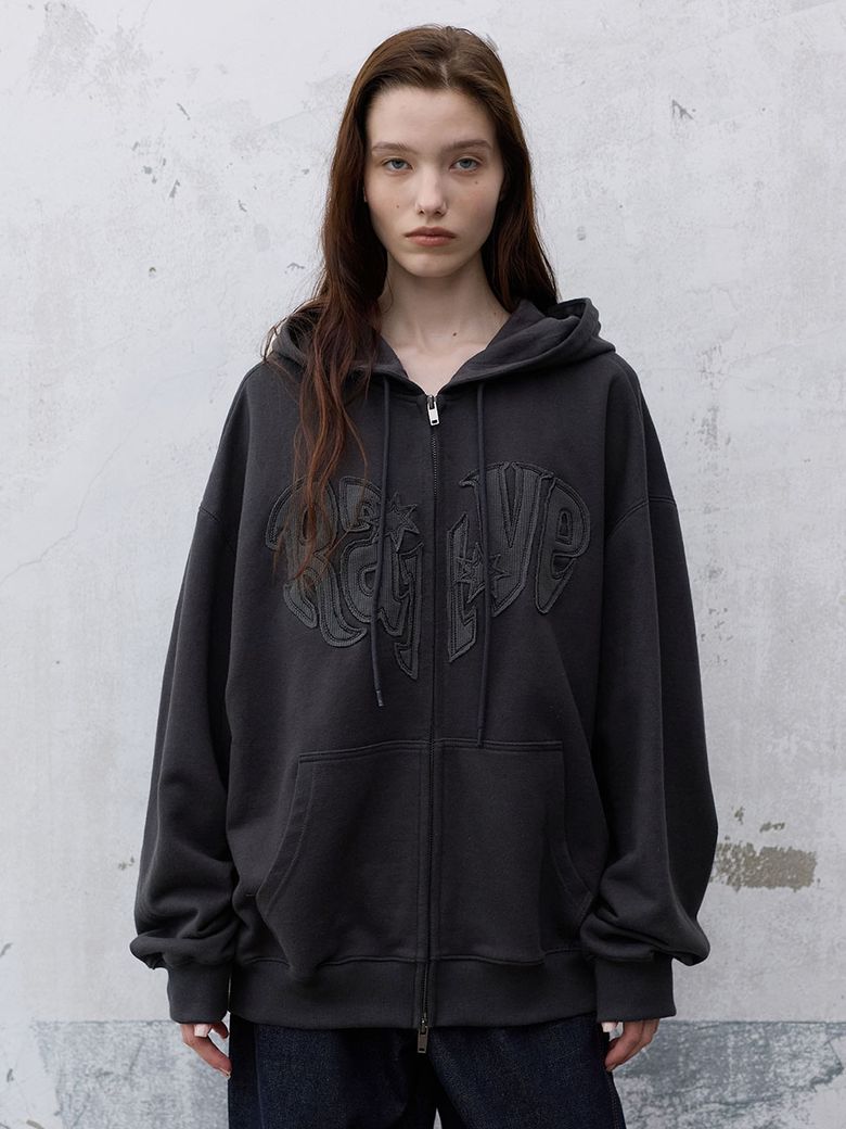 Raive Applique Hood Zip-up VW6AM950_2color