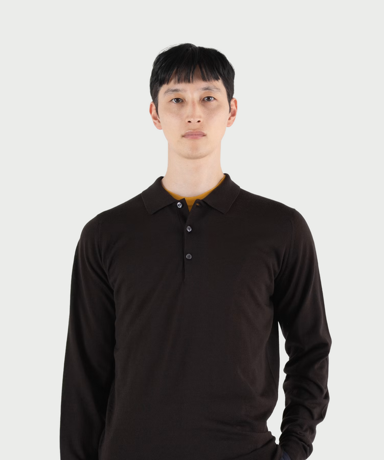 BELPER Extra Fine Merino Wool Standard Fit Polo Knit Core 10 Colors