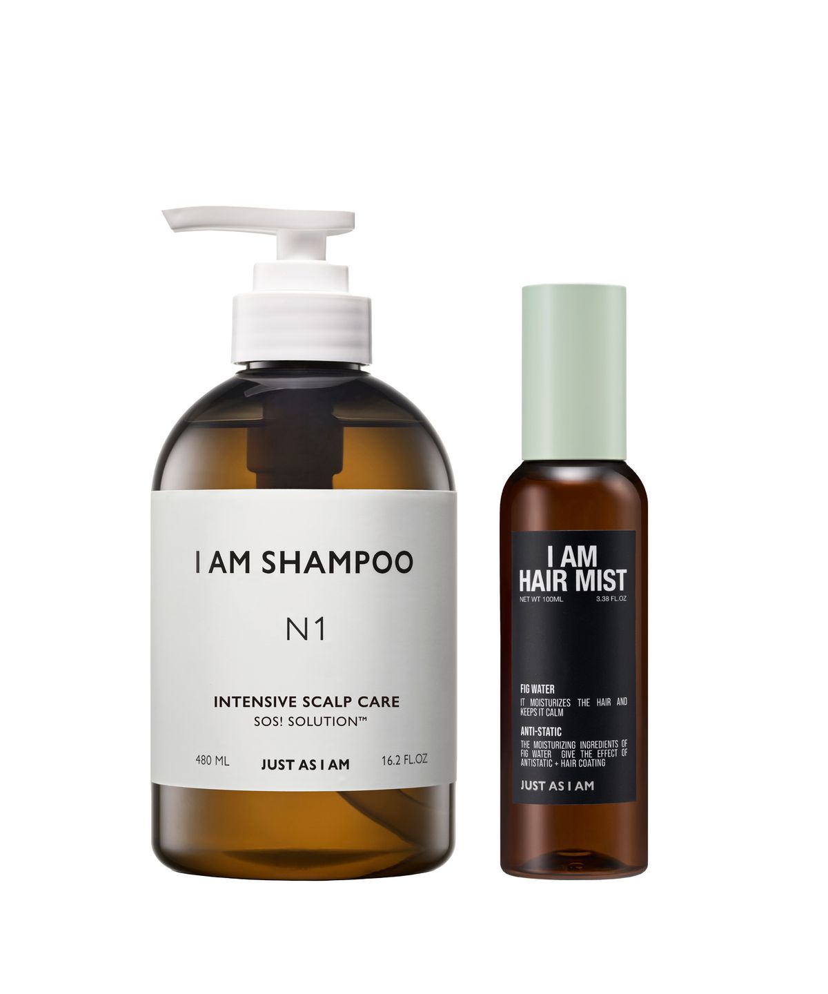 저스트에즈아이엠(JUST AS I AM) IAM 인텐시브 스칼프 케어 샴푸 480ml + 헤어미스트 100ml 2종 세트