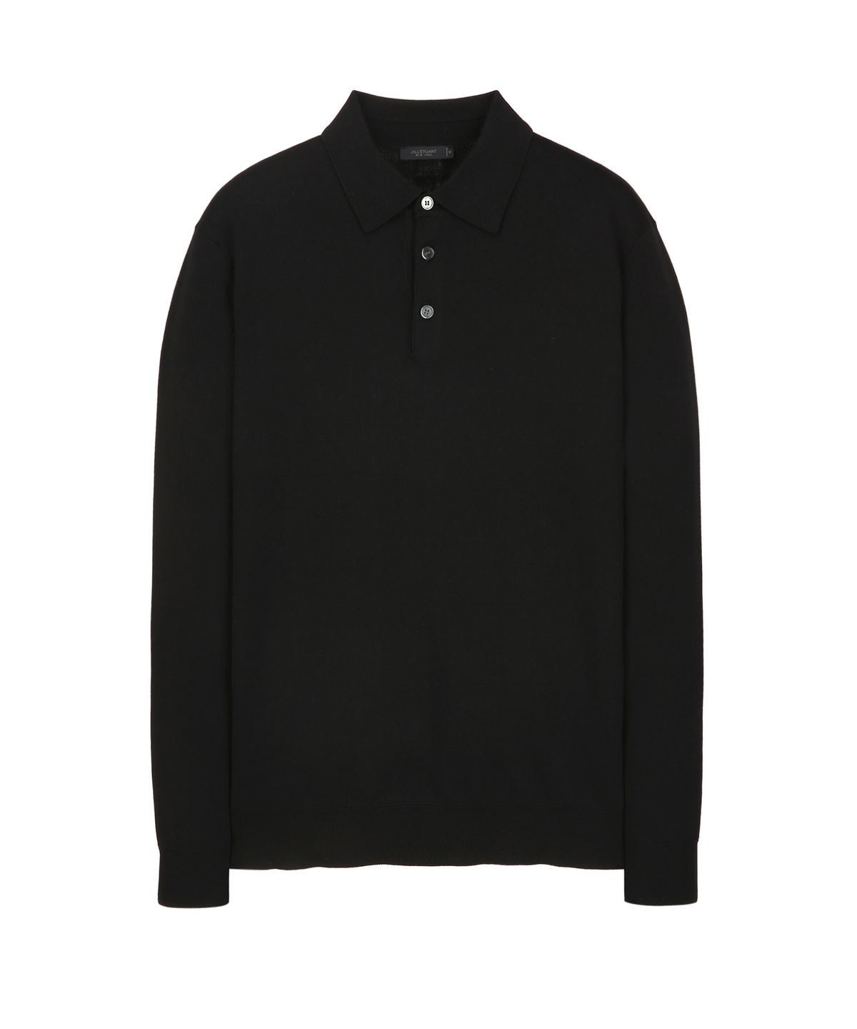 질스튜어트뉴욕 맨(JILLSTUART NEWYORK MEN) 카라 롱슬리브 니트 - 블랙 (JNSW6D102BK)