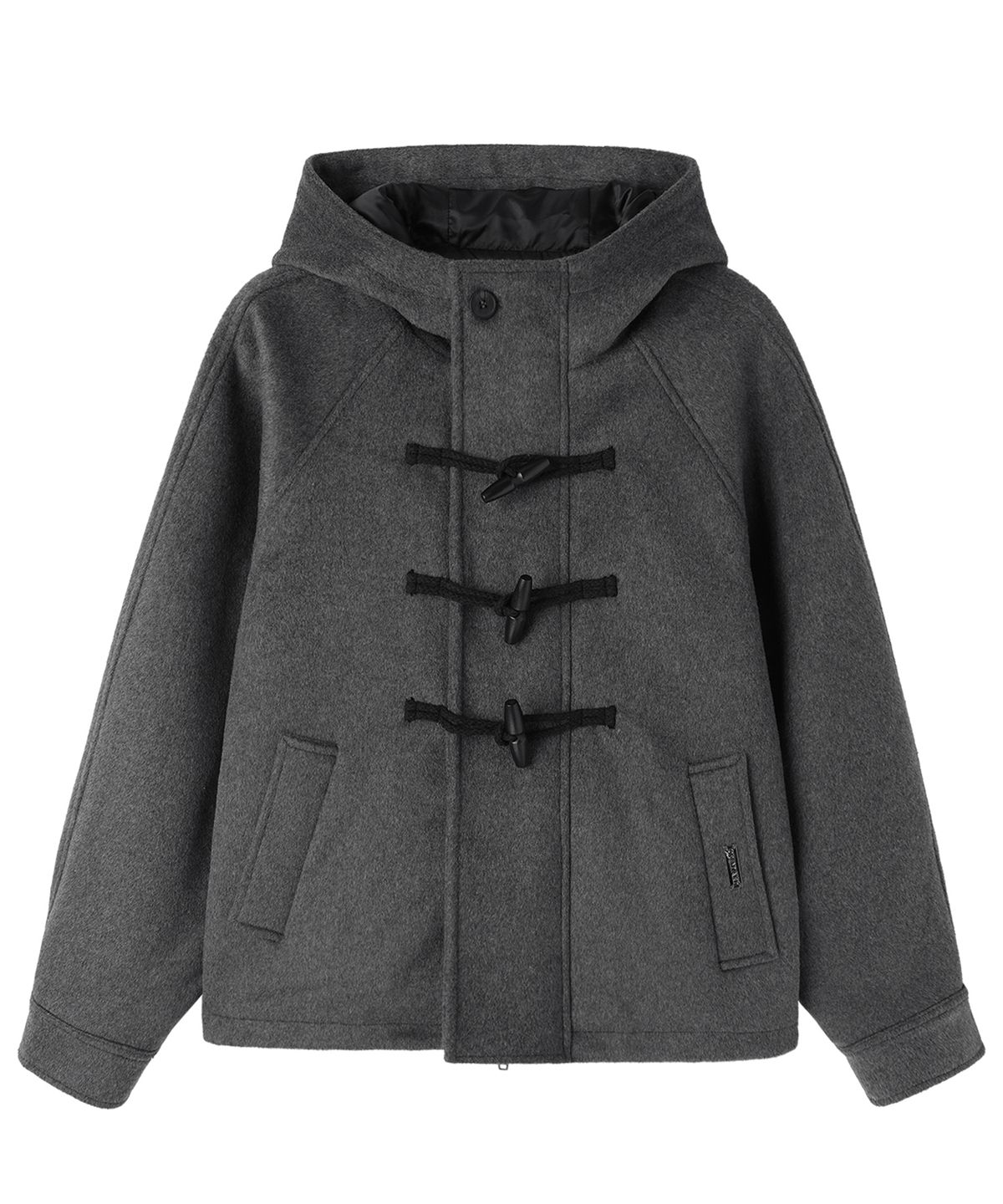 오픈야드(오와이)(OPENYARD(OY)) HOODED TOGGLE SHORT COAT - GREY