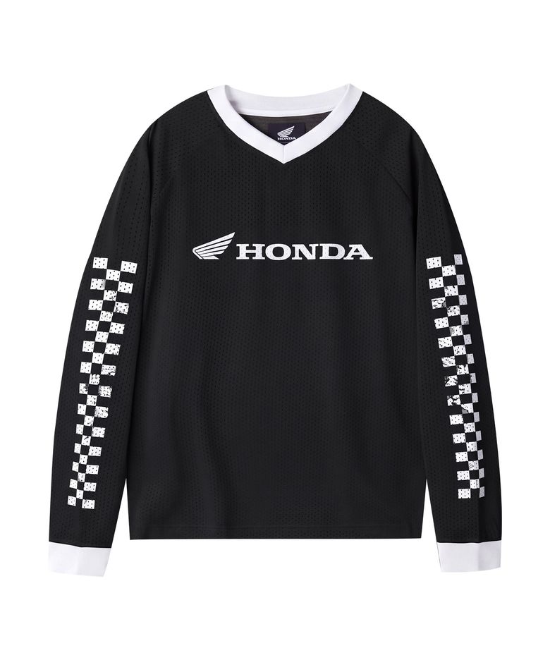 Checkerboard Moto Jersey Black