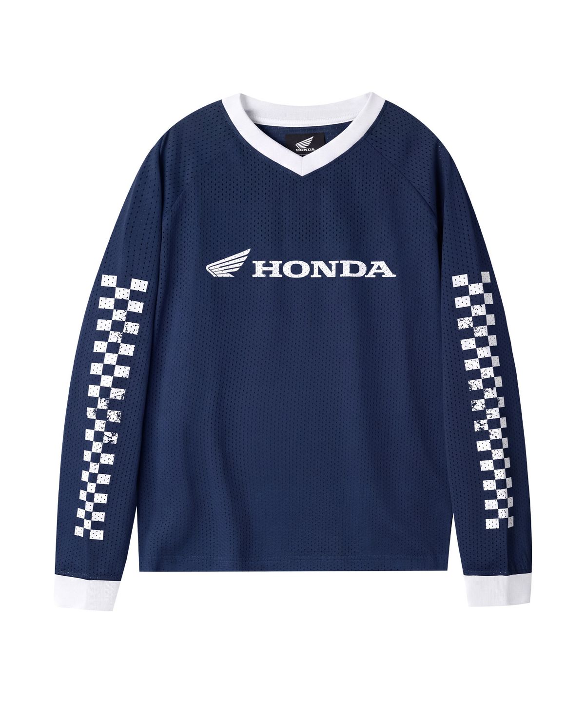 핍스 모터사이클(PHYPS MOTORCYCLE) Checkerboard Moto Jersey Navy