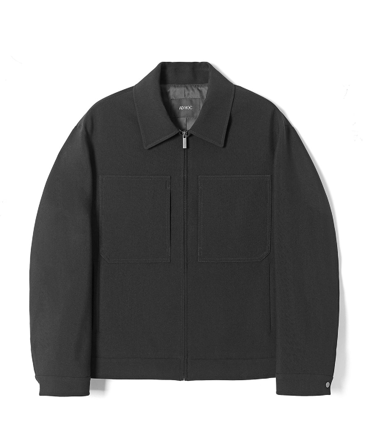 애드호크(ADHOC) 남성 TR 포켓포인트 집업 블루종 (BLACK) (HC9UJ11)