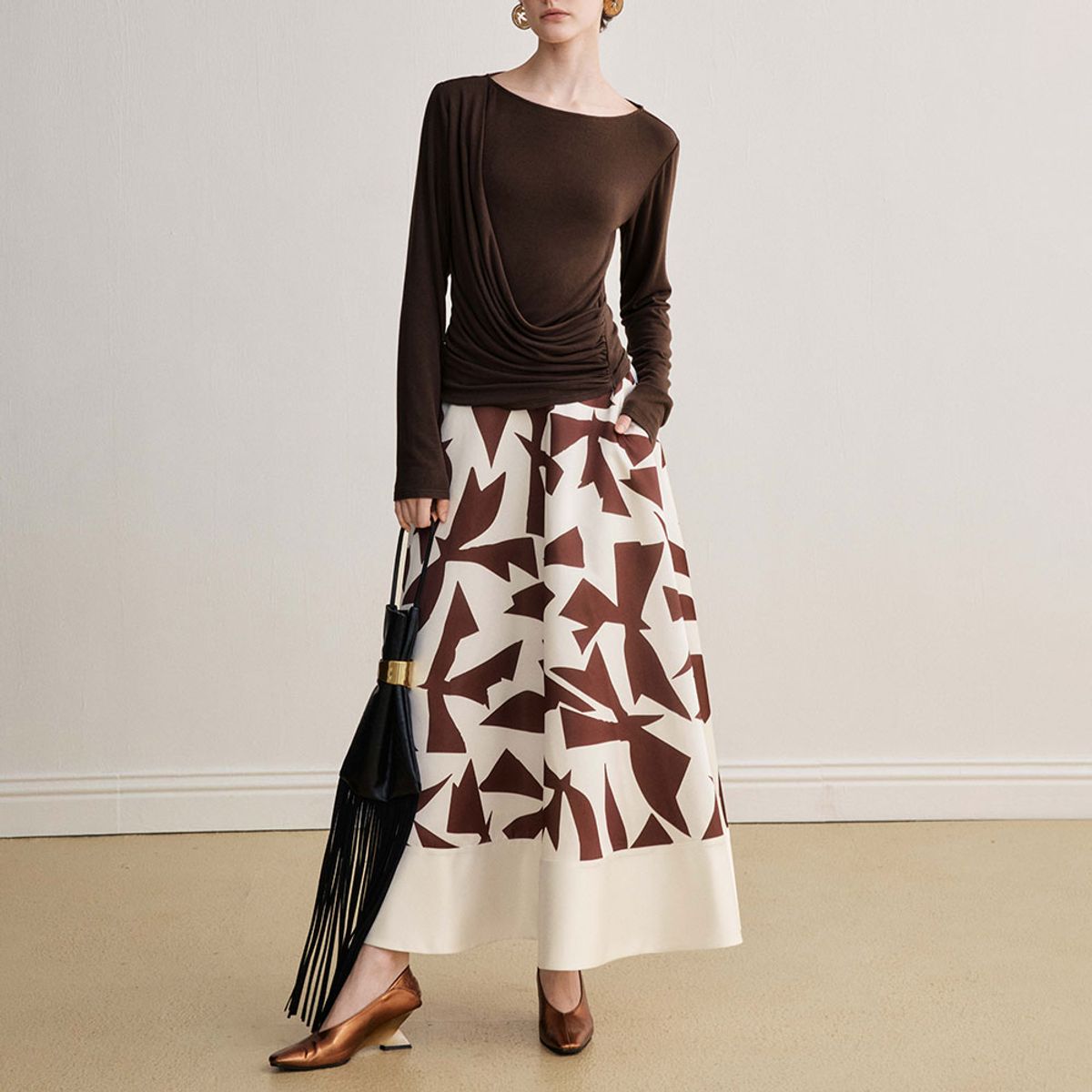 와이와이아이엠(YYIAM) YY_Geometric print skirt