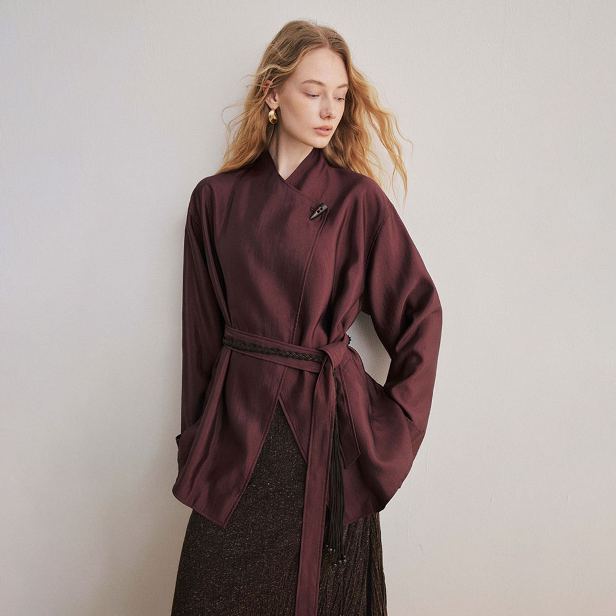 와이와이아이엠(YYIAM) YY_Loose lace-up elegant jacket_2color