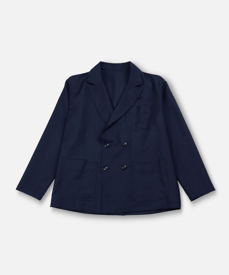 FRESCO WOOL DOUBLE JACKET NAVY