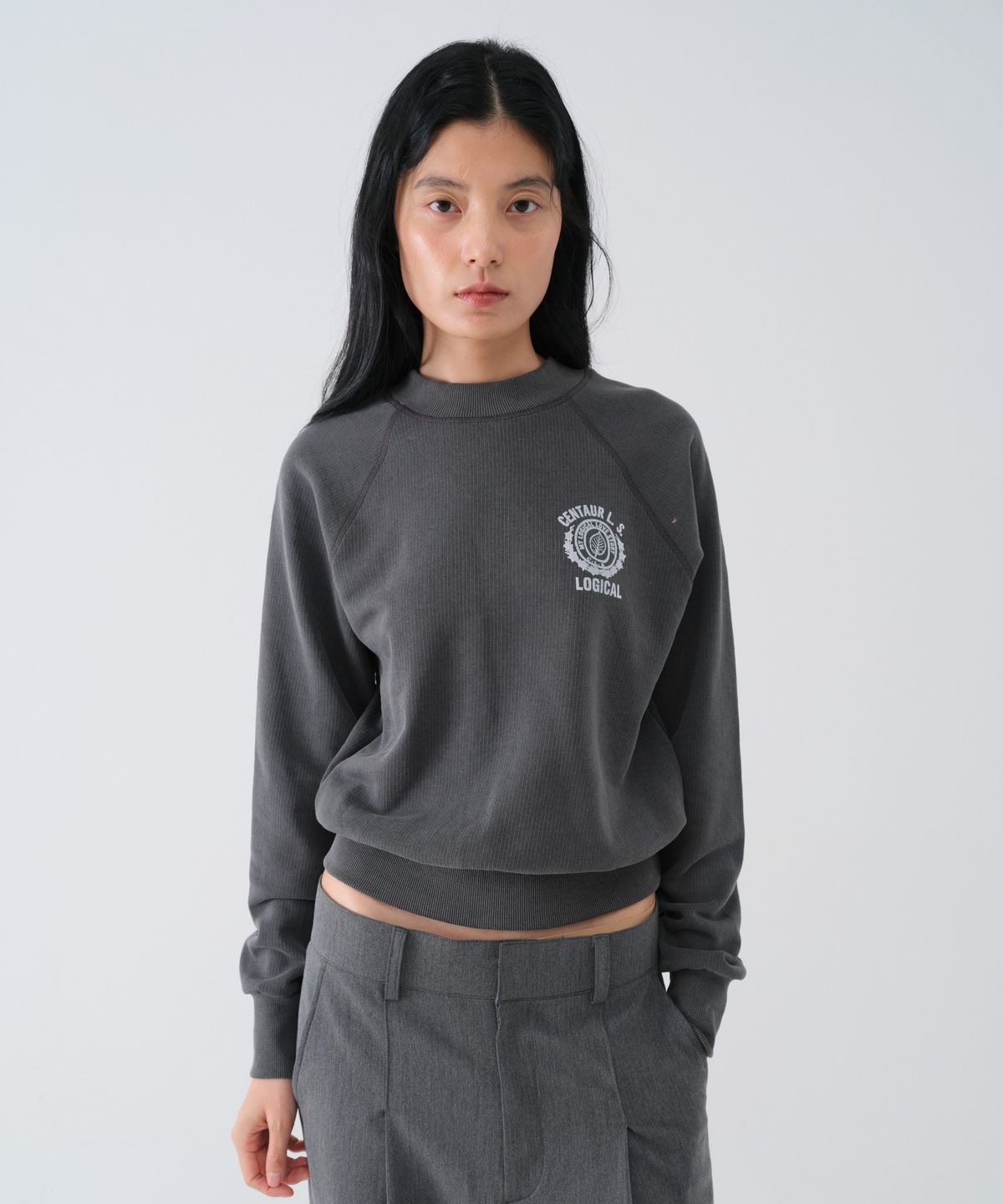 센토르(CENTAUR.KR) VINTAGE WASHED RAGLAN SWEATSHIRT_CHARCOAL