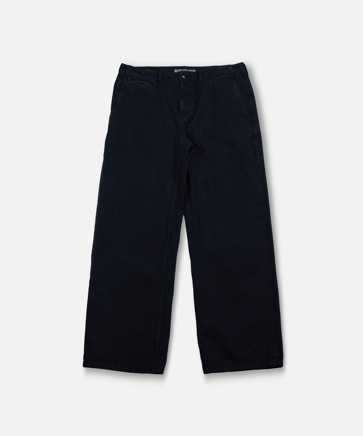 워드로브 스탠다드(WARDROBE STANDARD) SELVEDGE DENIM OFFICER PANTS BLACK (LONG)