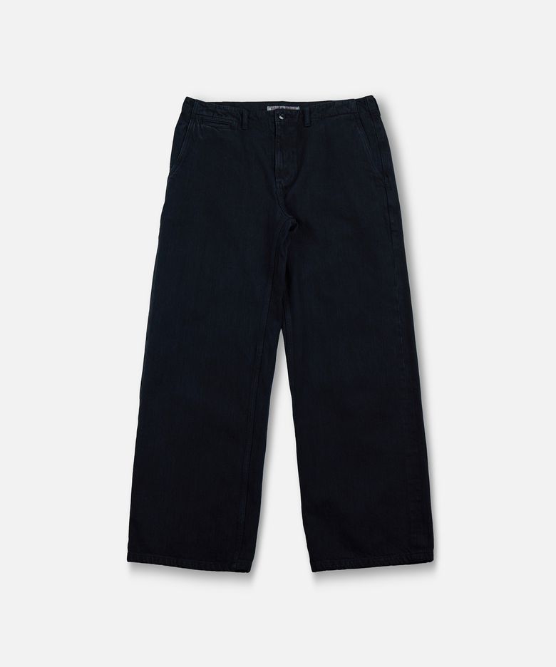 SELVEDGE DENIM OFFICER PANTS BLACK (LONG)