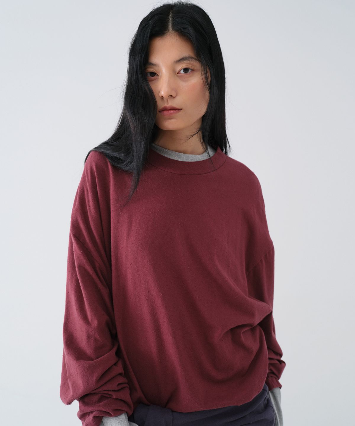 센토르(CENTAUR.KR) NEP OVERSIZE LONG SLEEVE_BURGUNDY