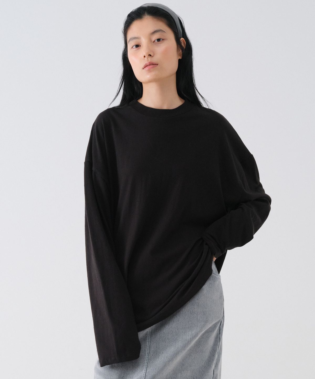 센토르(CENTAUR.KR) NEP OVERSIZE LONG SLEEVE_BLACK