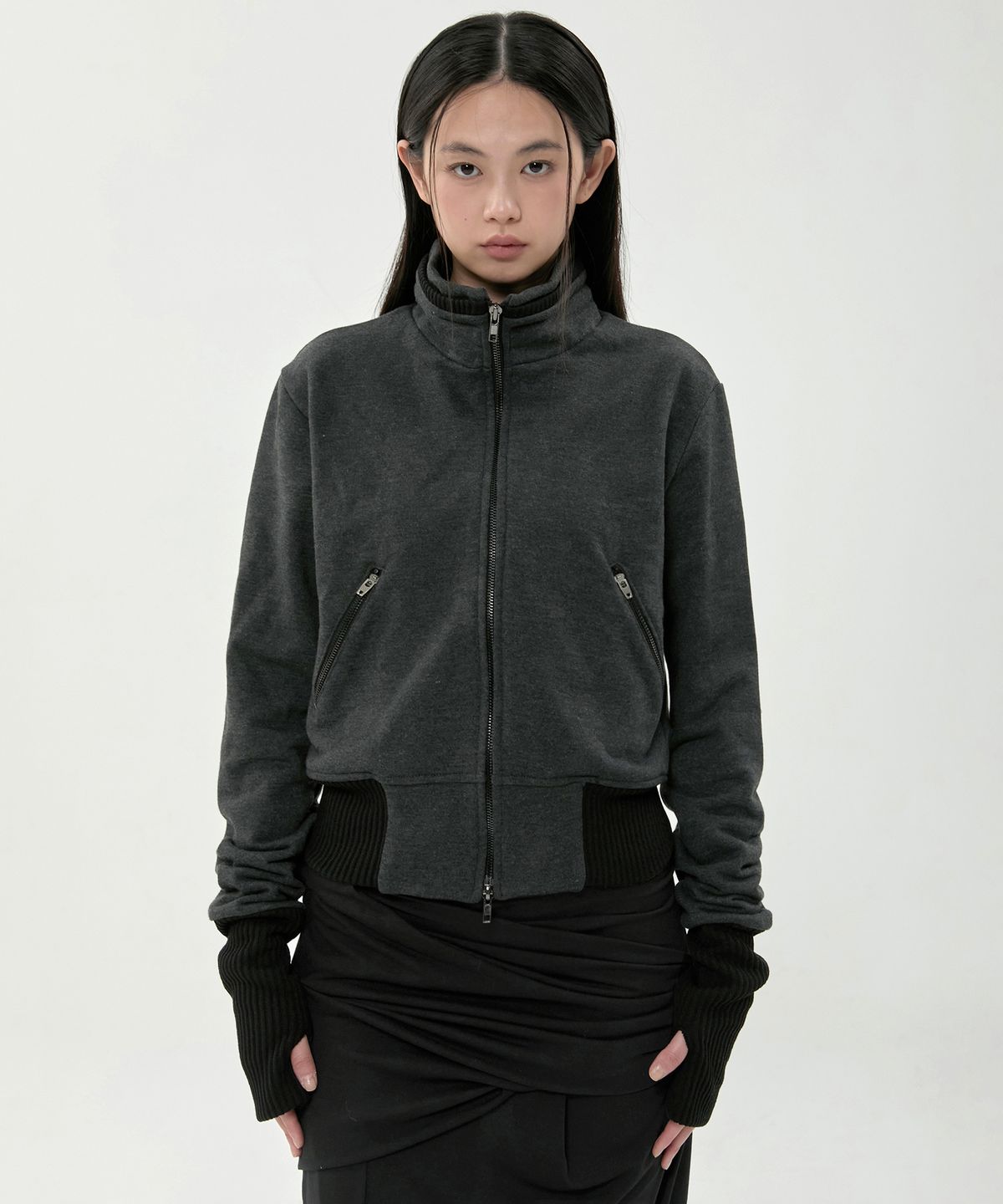 플레어업(FLAREUP) Structured Zip Jacket (FL-055_Charcoal)