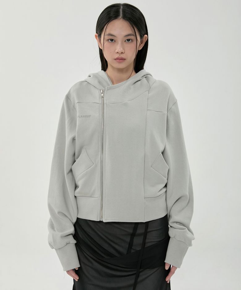 Structured Offset Hoodie (FL-067_Gray)