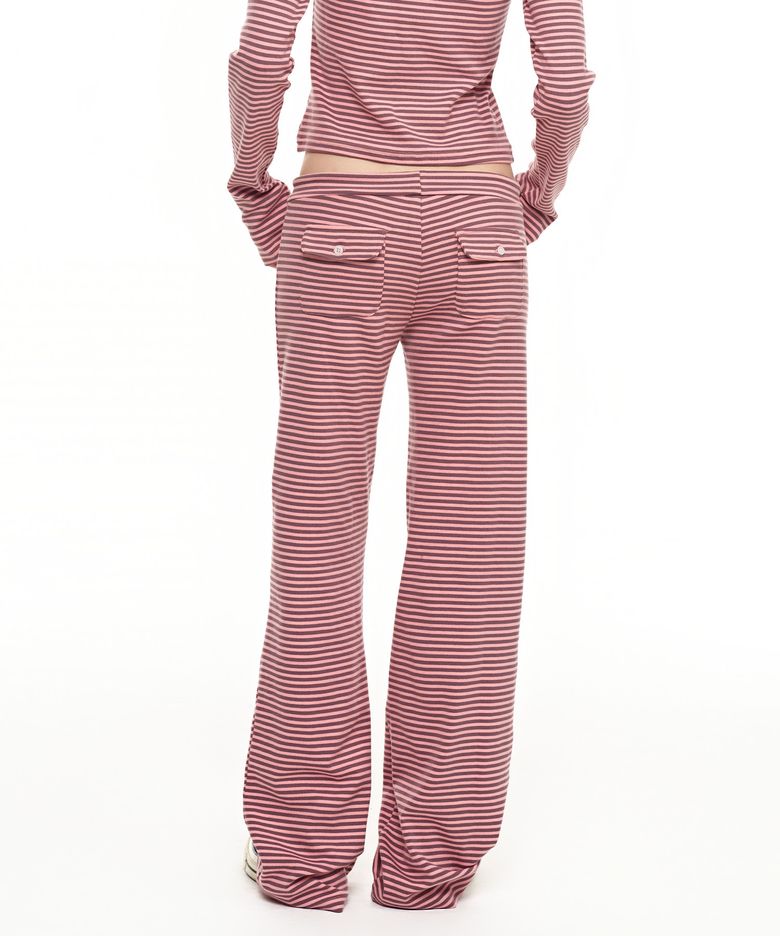 마고 로우라이즈 스트라이프 팬츠_핑크 & 퍼플	Margo Low-Rise Stripe Pants_Pink & Purple